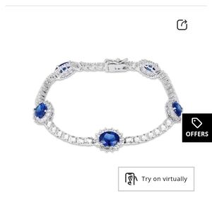 Elegant Silver and Blue Gemstone Bracelet